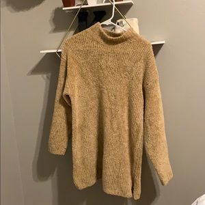 Tan half turtleneck sweater